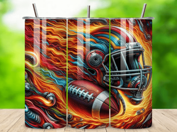 3D American Football Tumbler Wrap V.5