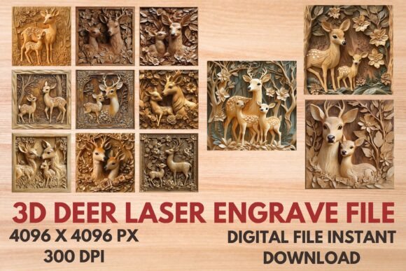 3d Deer Laser Engrave File: Amazing 3d Laser Engrave Png Ready To Print File