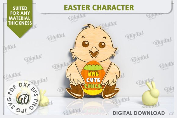 3D Easter Chicken LaserCut: Festive Easter Decor Designs