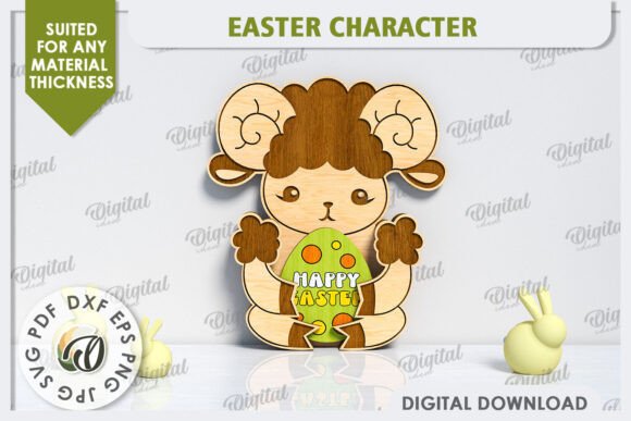 Charming 3D Easter Lamb Laser Cut Designs for Spring