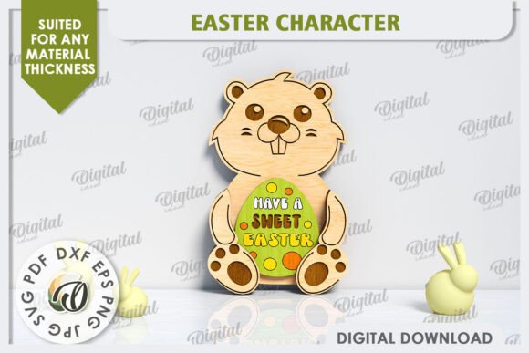 Create Festive 3D Easter Beaver Laser Cut Decor