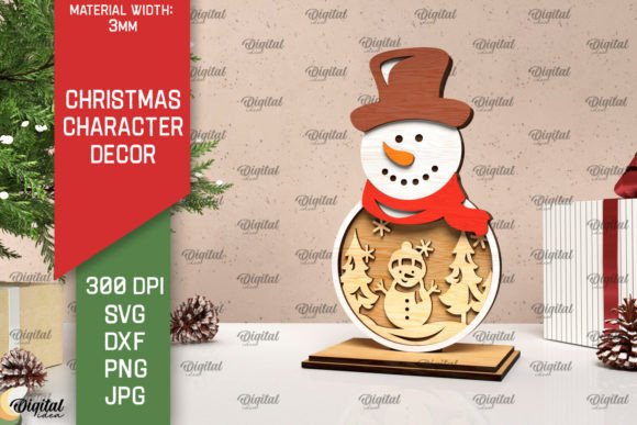 Create Festive Magic with 3D Christmas Snowman Laser Cut Designs