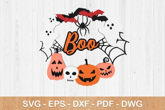 Halloween Wreath Welcome Sign 3D SVG Designs