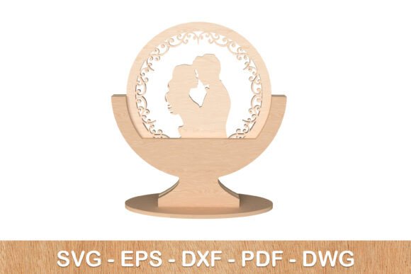Kissing Couple 3D Laser Cut Design: A Timeless Symbol
