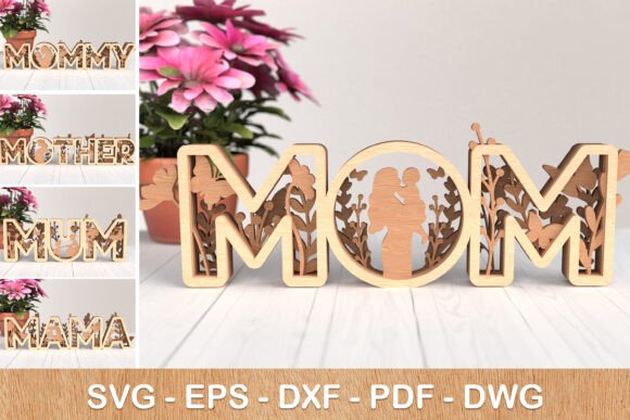 Mother's Day 3D Layered Laser Cut SVG