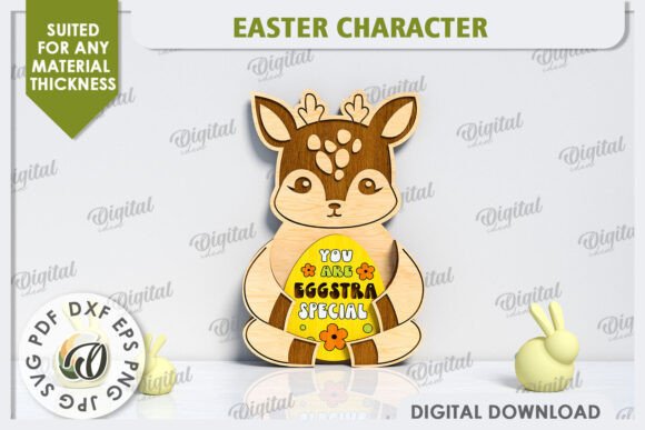 Stunning 3D Easter Deer Laser Cut Designs for Spring Decor