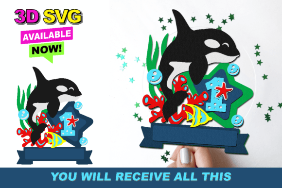 Stunning 3D Orca Cake Topper SVG for Your Next Project
