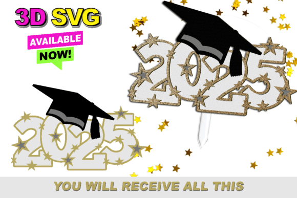 Stunning 3D SVG Graphics for 2025 Graduation Projects